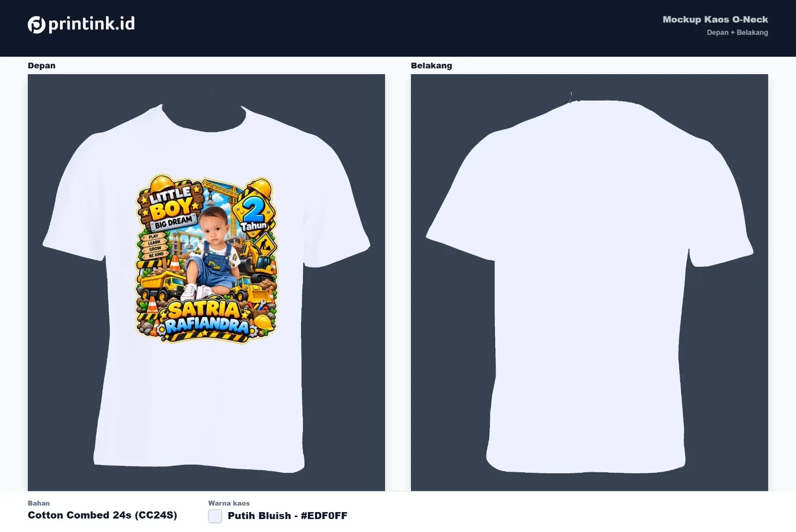 Kaos Anak Avatar Custom