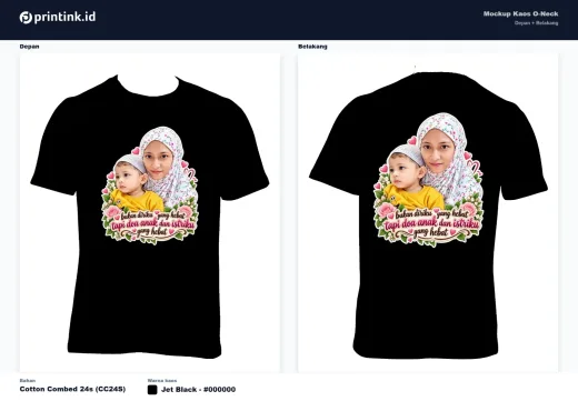 Kaos O-Neck Cotton Combed 24s Dewasa