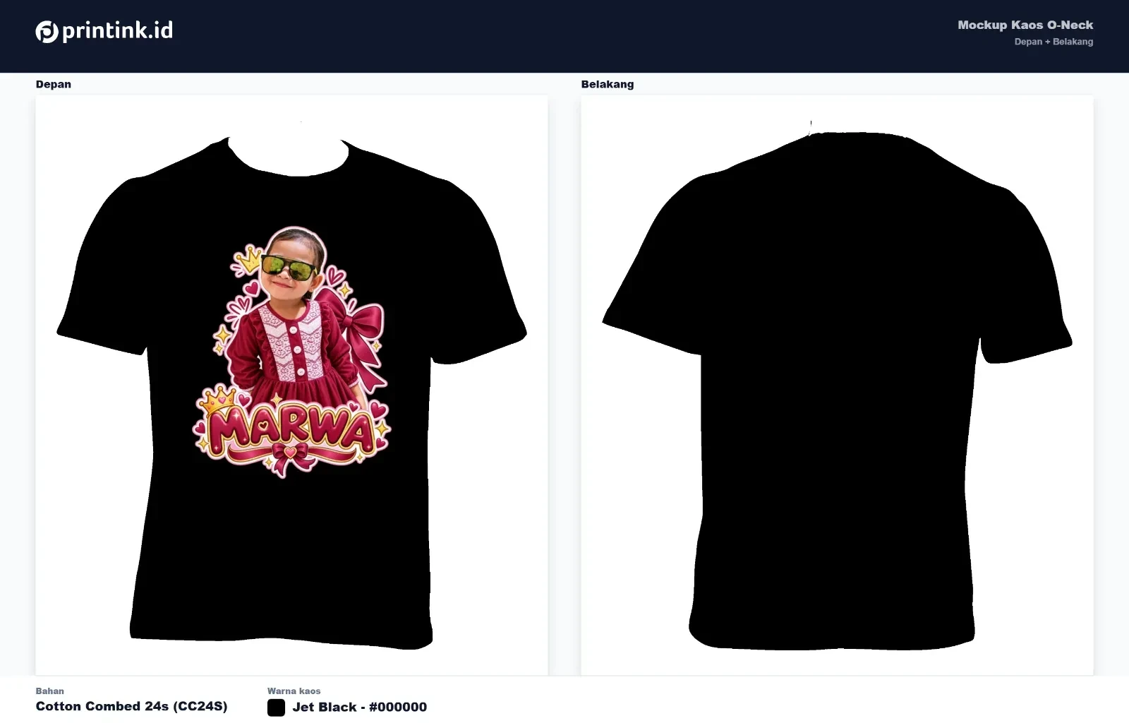 Kaos Anak Avatar Custom