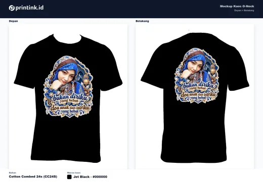 Kaos O-Neck Cotton Combed 24s Dewasa